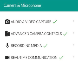 Mobile app vs mobile website Android Chrome camera and microphone